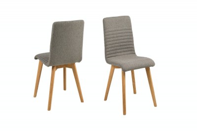 Dizajnová jedálenská stolička Alano, svetlosivá